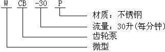 WCB型微型齿轮油泵型号意义