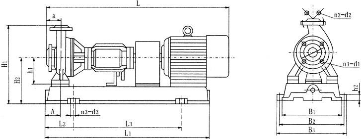 LQRY型导热油泵--安装尺寸
